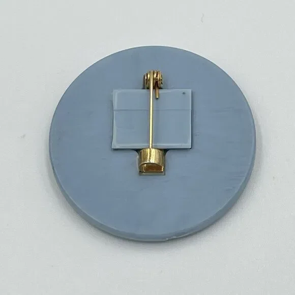 Vintage 1985 Hallmark Cards Snowflake Brooch Pin Blue White Winter Christmas - Picture 2 of 5